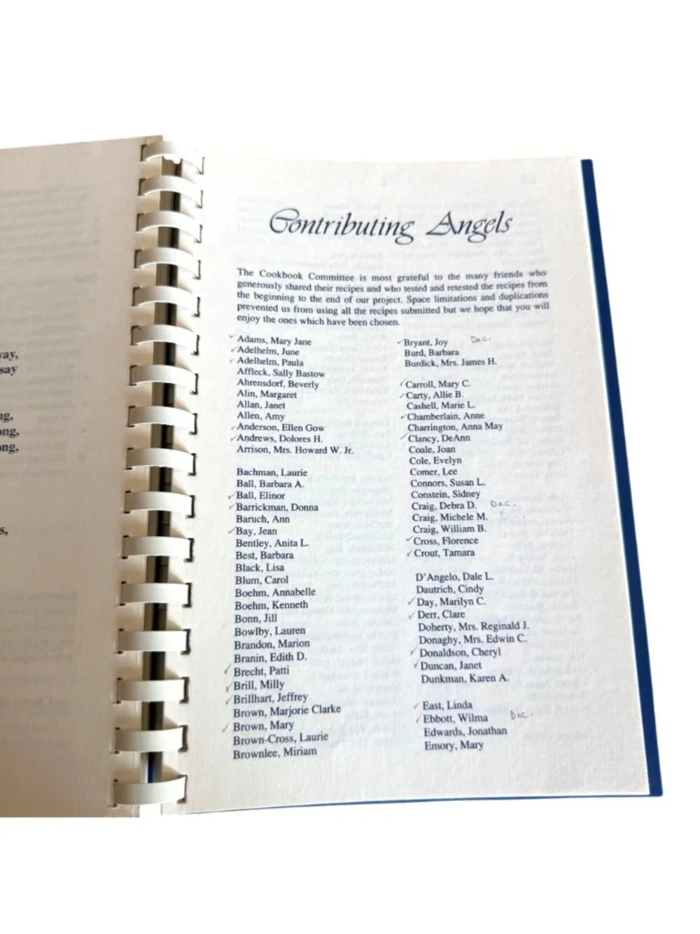 Heavenly Hosts Cookbook Bryn Mawr Presbyterian Church PA 1991 Community Recipes
